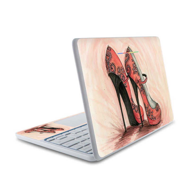 HP Chromebook 11 Skin - Coral Shoes (Image 1)