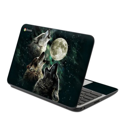 HP Chromebook 11 G4 Skin - Three Wolf Moon
