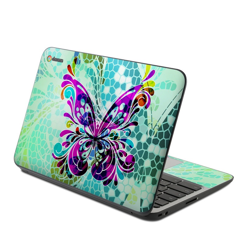 HP Chromebook 11 G4 Skin - Butterfly Glass (Image 1)
