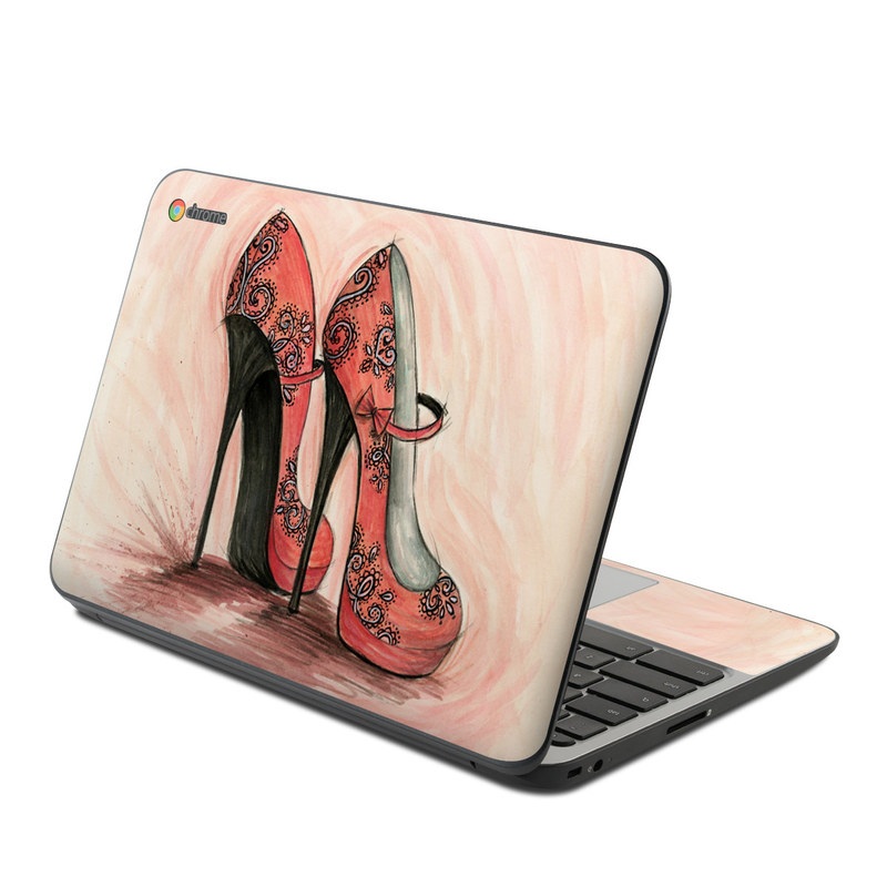 HP Chromebook 11 G4 Skin - Coral Shoes (Image 1)