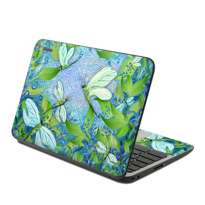 HP Chromebook 11 G4 Skin - Dragonfly Fantasy (Image 1)