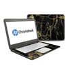 HP Chromebook 14 G4 Skin - Black Gold Marble (Image 1)