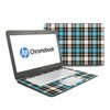 HP Chromebook 14 G4 Skin - Turquoise Plaid