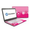 HP Chromebook 14 G4 Skin - Retro Pink Flowers