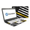 HP Chromebook 14 G4 Skin - Thin Yellow Line Hero (Image 1)