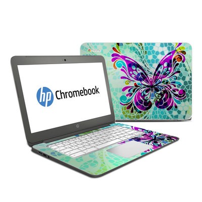 HP Chromebook 14 G4 Skin - Butterfly Glass