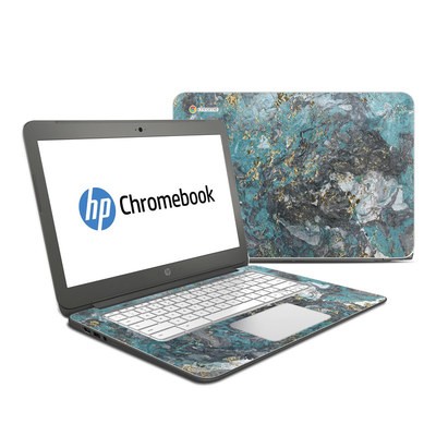 HP Chromebook 14 G4 Skin - Gilded Glacier Marble