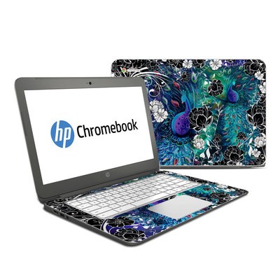 HP Chromebook 14 G4 Skin - Peacock Garden