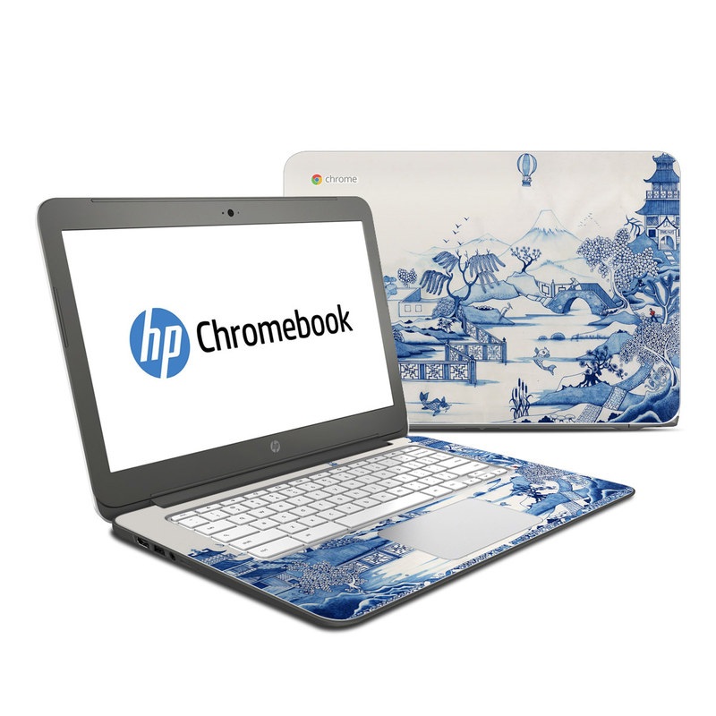 HP Chromebook 14 G4 Skin - Blue Willow (Image 1)