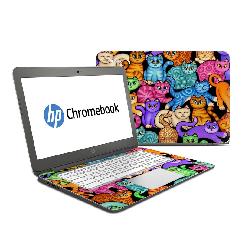 HP Chromebook 14 G4 Skin - Colorful Kittens (Image 1)