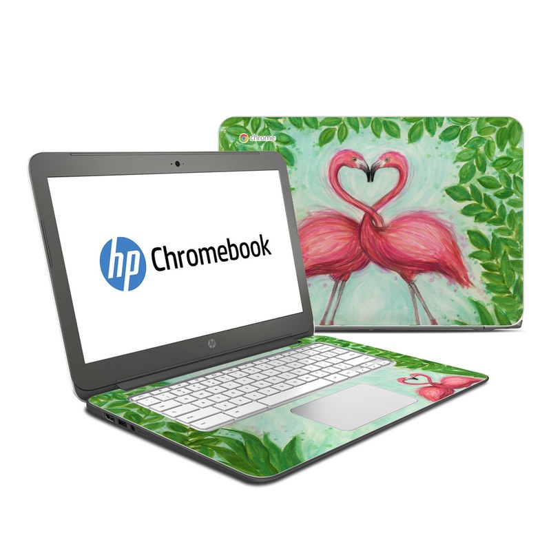 HP Chromebook 14 G4 Skin - Flamingo Love (Image 1)