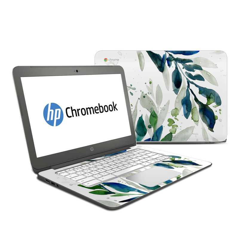 HP Chromebook 14 G4 Skin - Floating Leaves (Image 1)