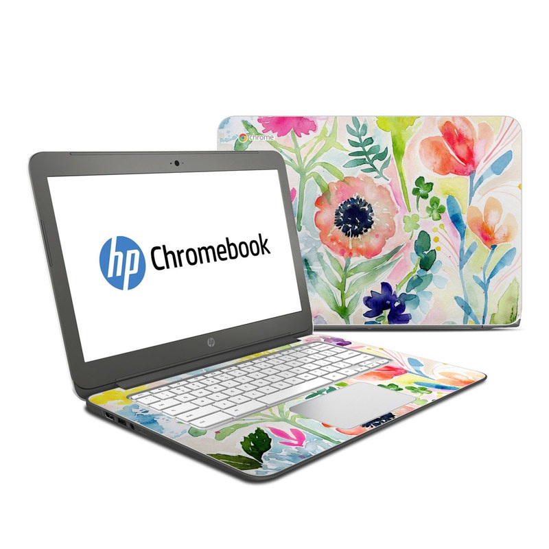 HP Chromebook 14 G4 Skin - Loose Flowers (Image 1)
