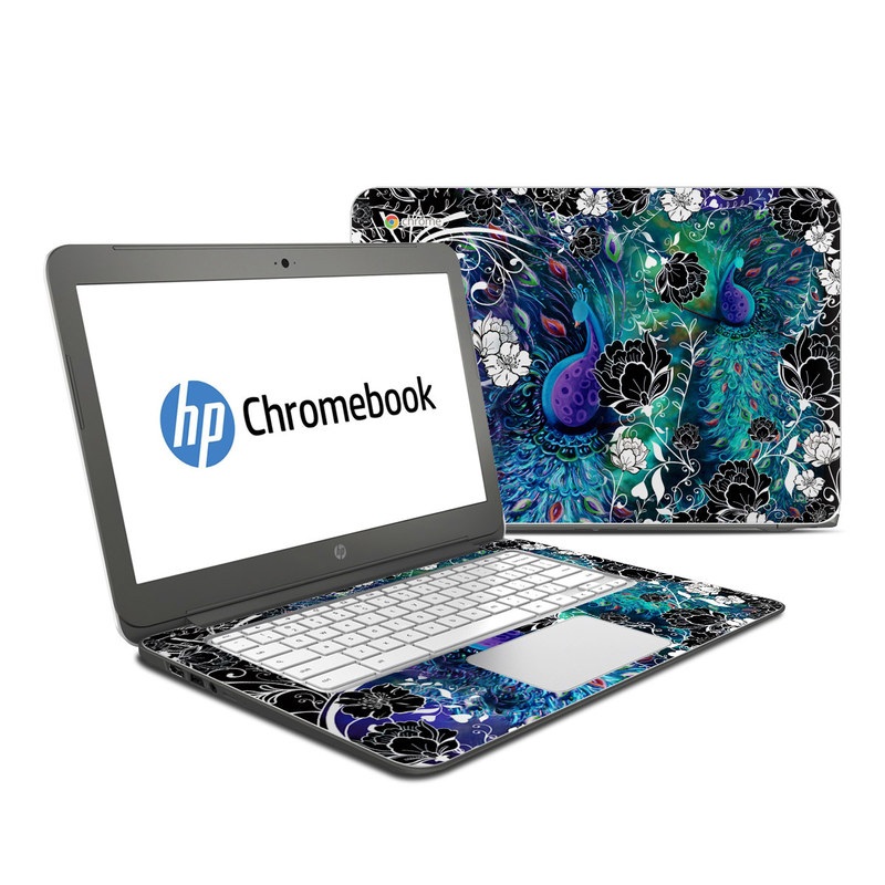HP Chromebook 14 G4 Skin - Peacock Garden (Image 1)