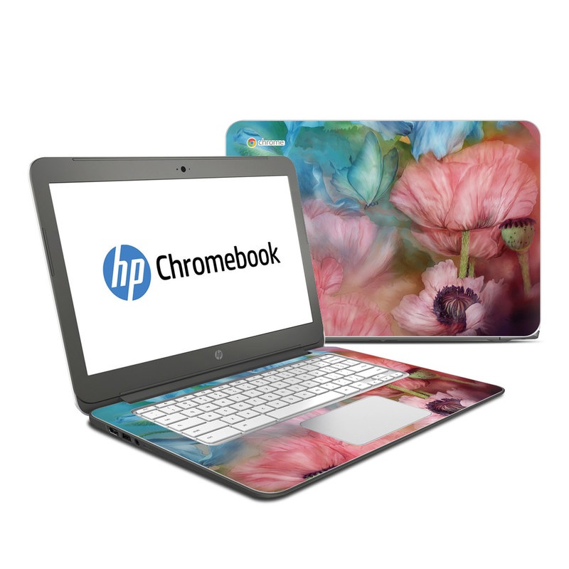 HP Chromebook 14 G4 Skin - Poppy Garden (Image 1)