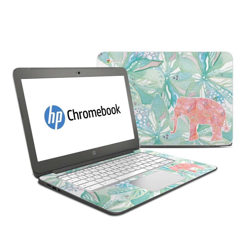 HP Chromebook 14 G4 Skin - Tropical Elephant (Image 1)