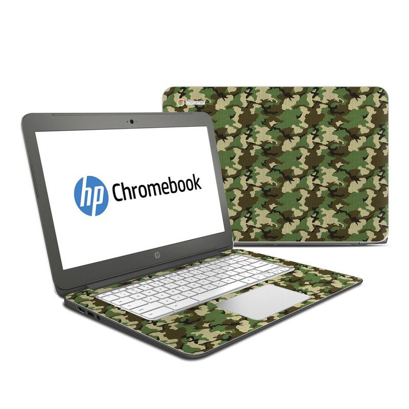 HP Chromebook 14 G4 Skin - Woodland Camo (Image 1)