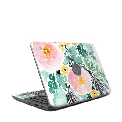 HP Chromebook 11 G7 Skin - Blushed Flowers