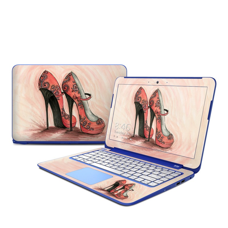 HP Stream 13in Skin - Coral Shoes (Image 1)