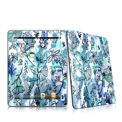 iPad Skin - Blue Ink Floral