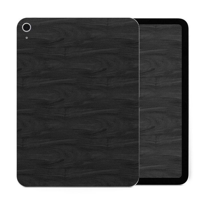 Apple iPad 10th Gen Skin - Black Woodgrain (Image 1)