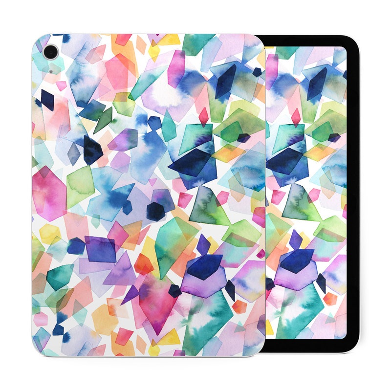 Apple iPad 10th Gen Skin - Watercolor Crystals and Gems (Image 1)