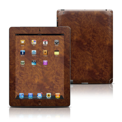 Apple iPad 3 Skin - Dark Burlwood