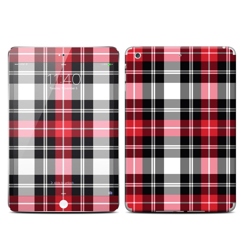 Apple iPad Mini 3 Skin - Red Plaid (Image 1)