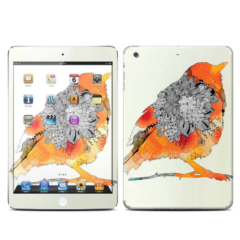 Apple iPad Mini Retina Skin - Orange Bird (Image 1)