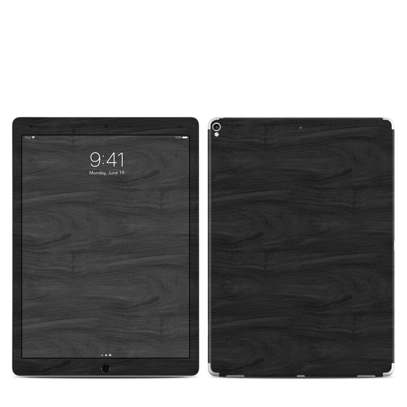 Apple iPad Pro 12.9 (2nd Gen) Skin - Black Woodgrain (Image 1)