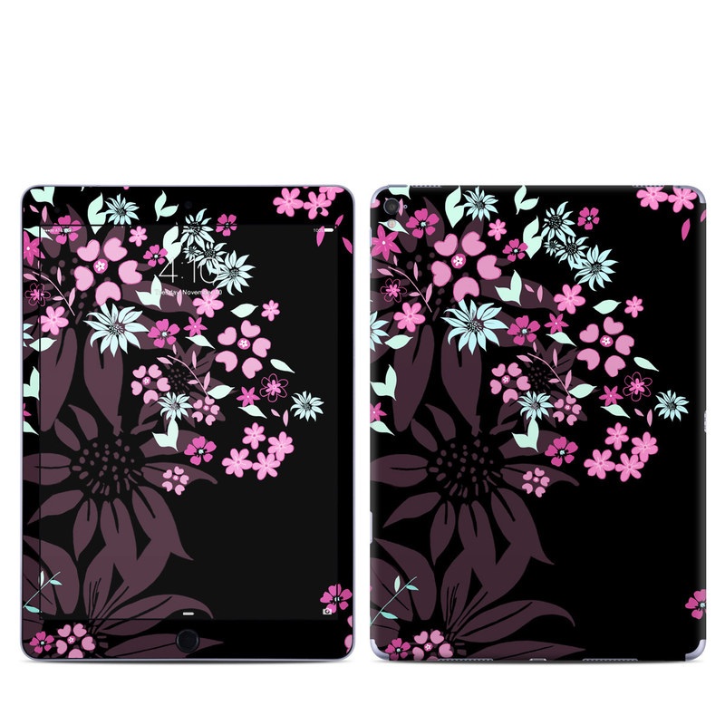 Apple iPad Pro 9.7 Skin - Dark Flowers (Image 1)