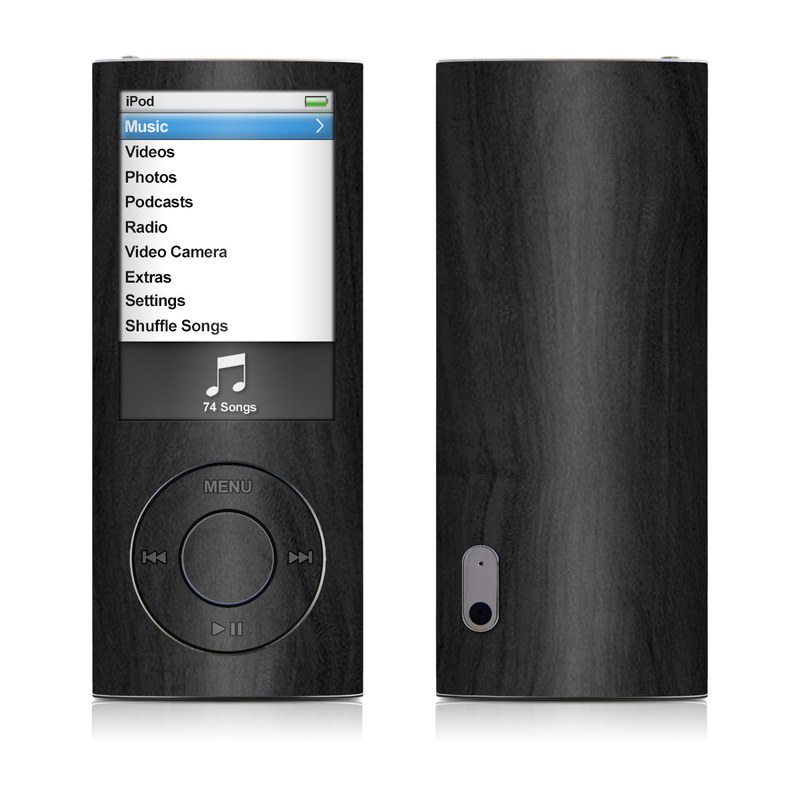 iPod nano (5G) Skin - Black Woodgrain (Image 1)
