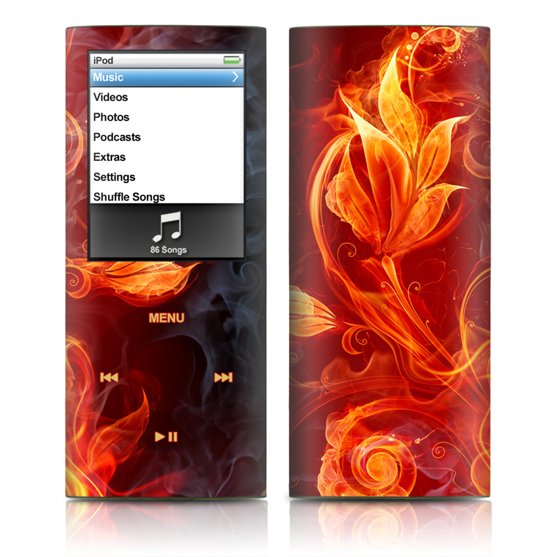 iPod nano (4G) Skin - Flower Of Fire (Image 1)