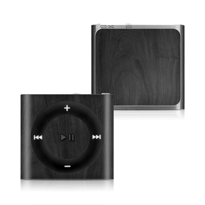 Apple iPod Shuffle 4G Skin - Black Woodgrain (Image 1)