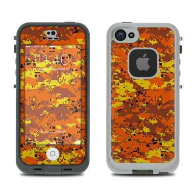 LifeProof iPhone 5S Fre Case Skin - Digital Orange Camo
