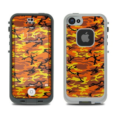Lifeproof iPhone 5S Fre Case Skin - Orange Camo