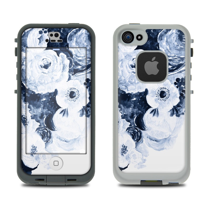 Lifeproof iPhone 5S Fre Case Skin - Blue Blooms (Image 1)