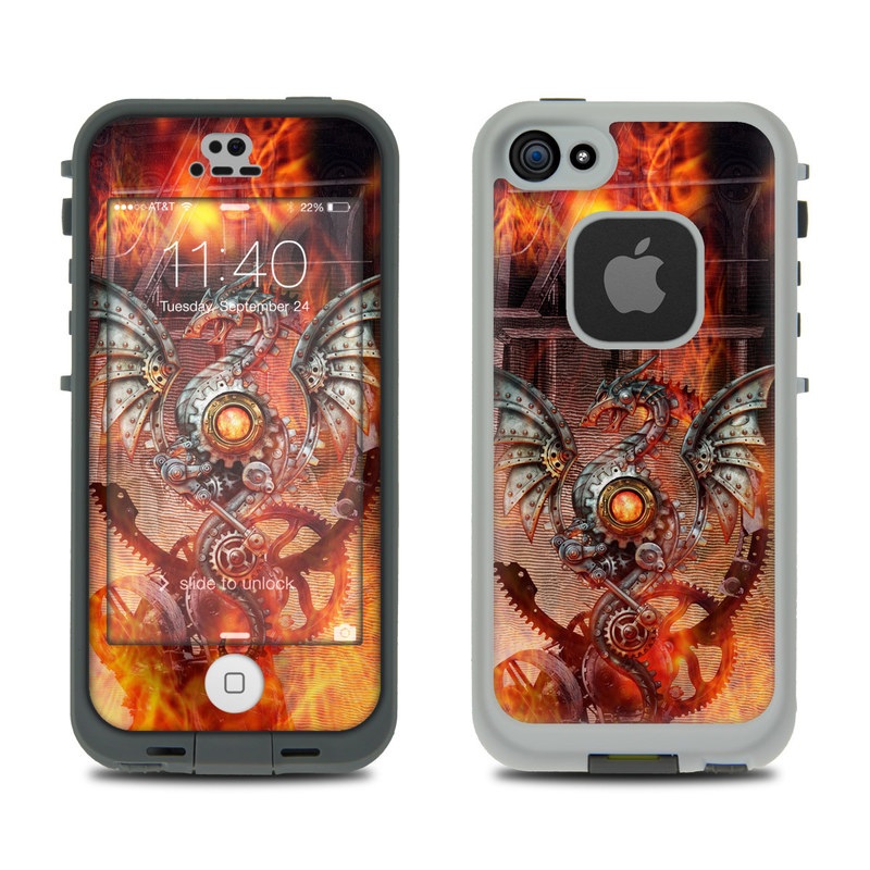 Lifeproof iPhone 5S Fre Case Skin - Furnace Dragon (Image 1)