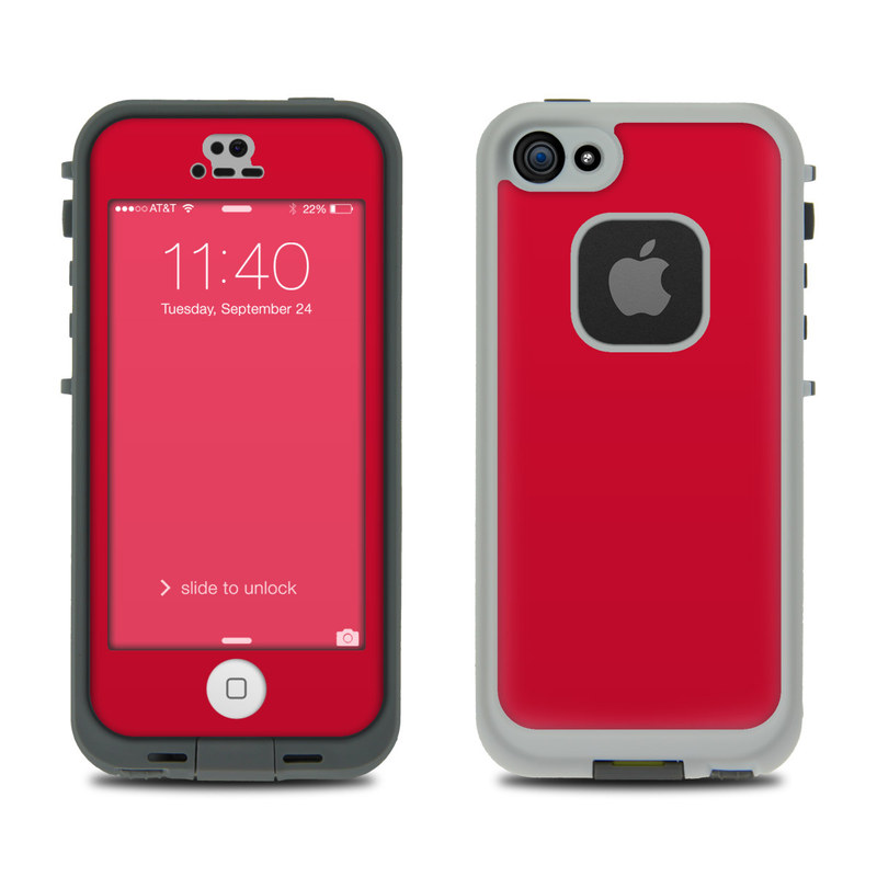 LifeProof iPhone 5S Fre Case Skin - Solid State Red (Image 1)