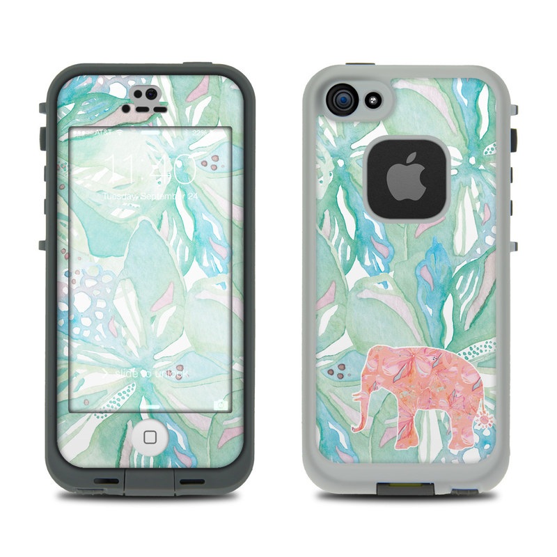 Lifeproof iPhone 5S Fre Case Skin - Tropical Elephant (Image 1)