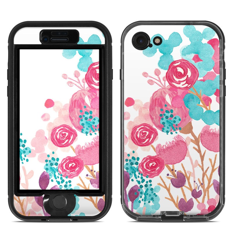 Lifeproof iPhone 7 Nuud Case Skin - Blush Blossoms (Image 1)