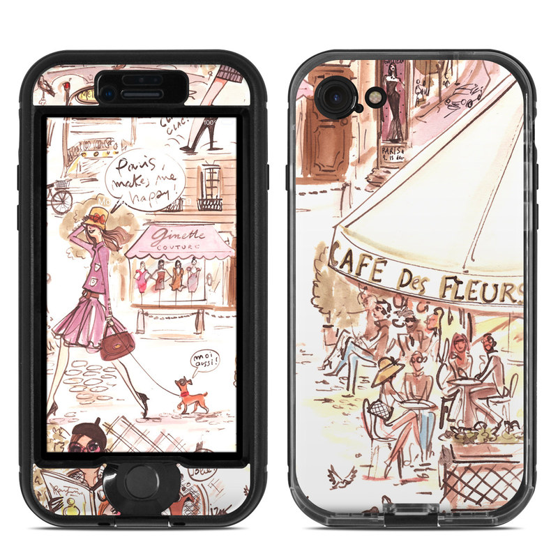 Lifeproof iPhone 7 Nuud Case Skin - Paris Makes Me Happy (Image 1)