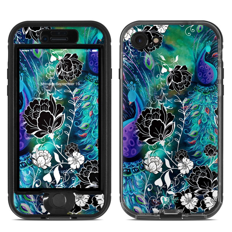 Lifeproof iPhone 7 Nuud Case Skin - Peacock Garden (Image 1)