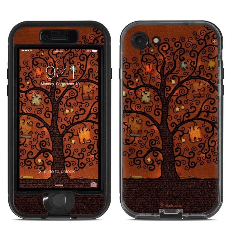 Lifeproof iPhone 7 Nuud Case Skin - Tree Of Books (Image 1)