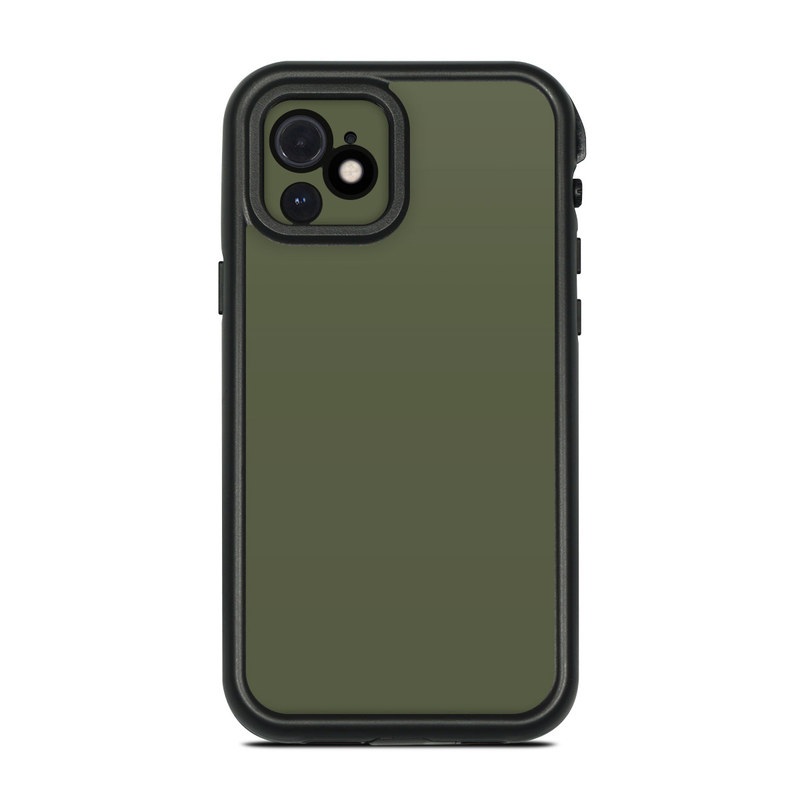 Lifeproof iPhone 12 Fre Case Skin - Solid State Olive Drab (Image 1)