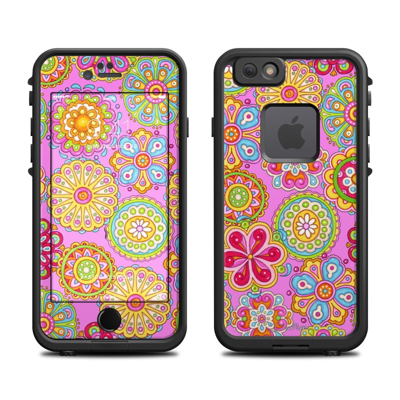 Lifeproof iPhone 6 Fre Case Skin - Bright Flowers (Image 1)