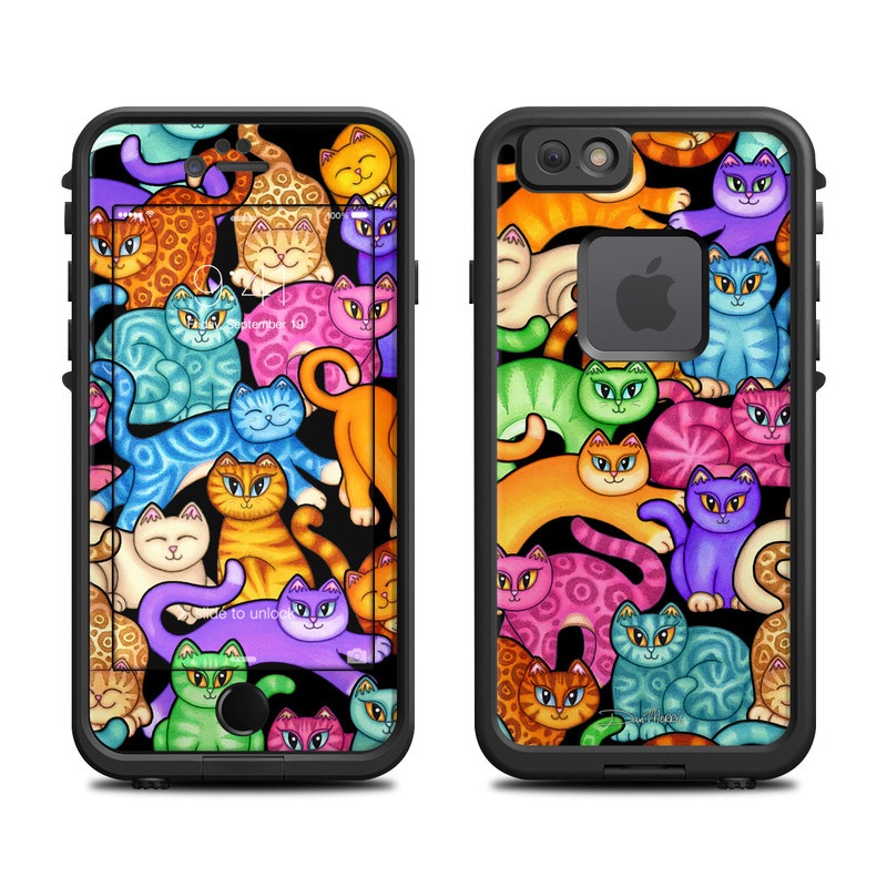 Lifeproof iPhone 6 Fre Case Skin - Colorful Kittens (Image 1)