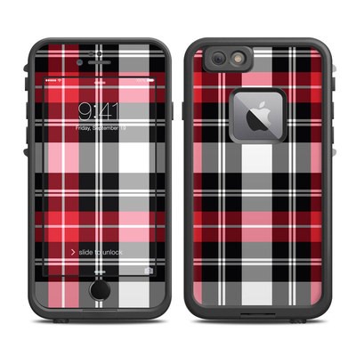 Lifeproof iPhone 6 Plus Fre Case Skin - Red Plaid