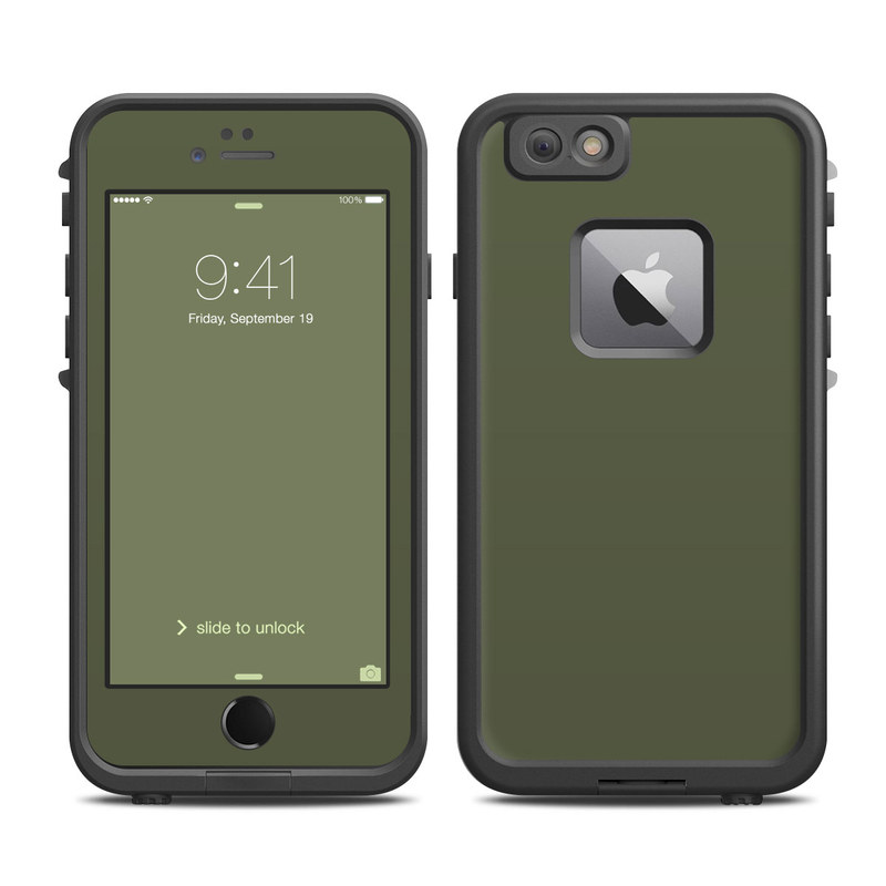 Lifeproof iPhone 6 Plus Fre Case Skin - Solid State Olive Drab (Image 1)