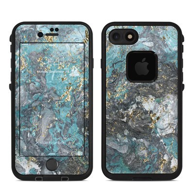 Lifeproof iPhone 7 Fre Case Skin - Gilded Glacier Marble